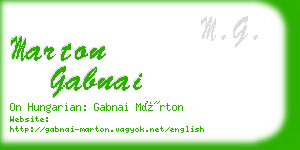 marton gabnai business card